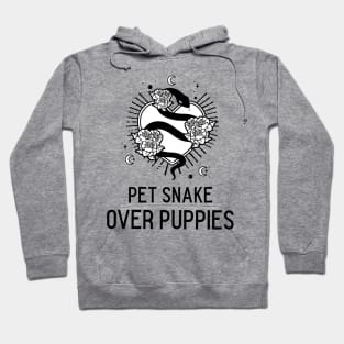 Pet snake over puppies snake lover Hoodie